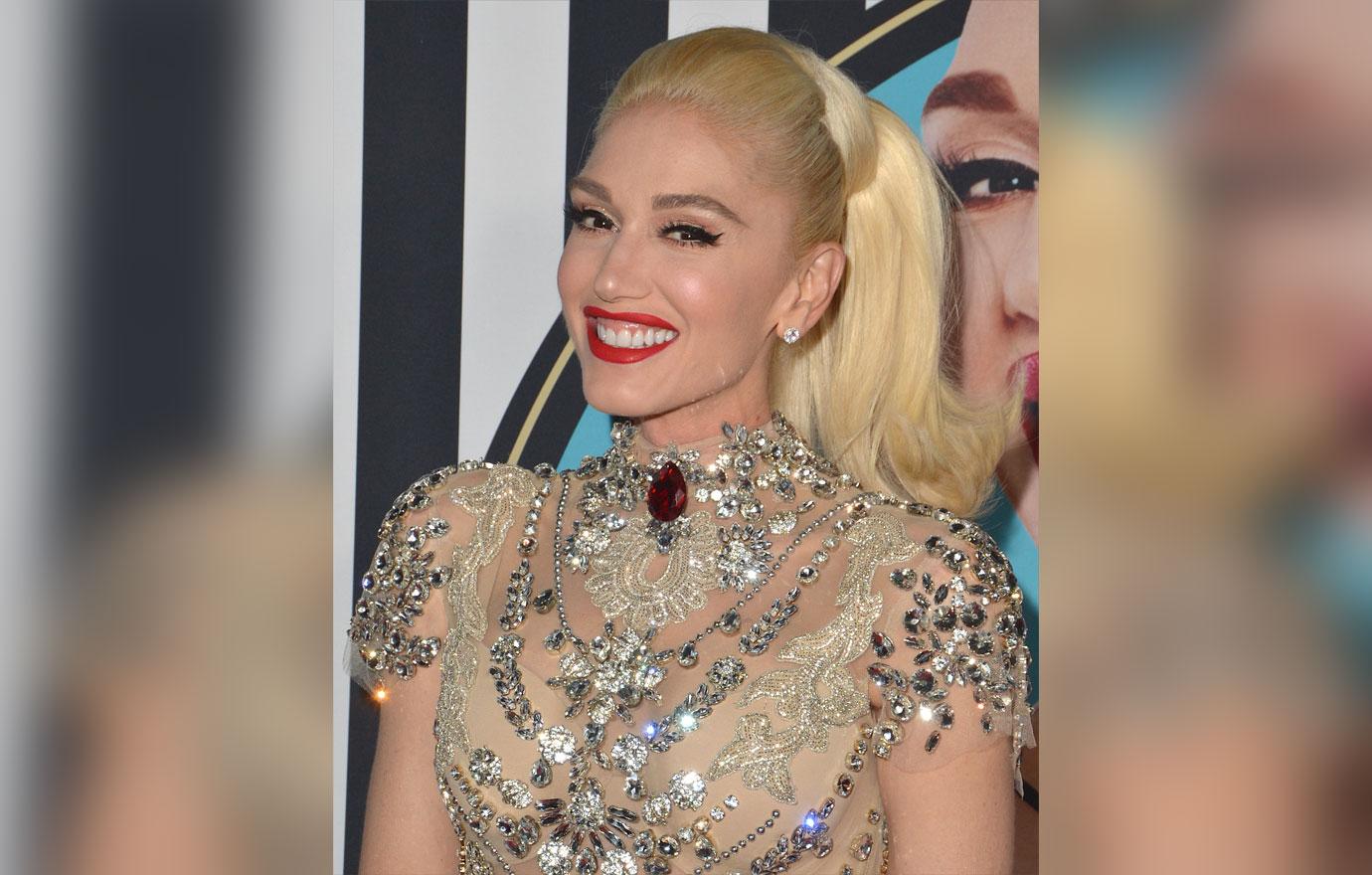 Gwen Stefani Wears Nude Dress At Event With Blake Shelton