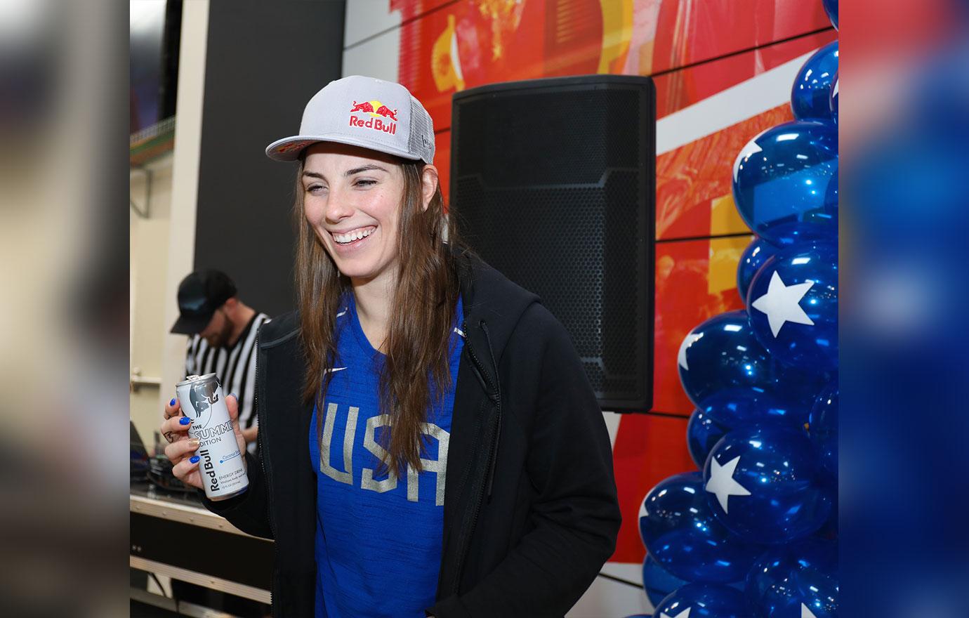 //Olympian Hilary Knight enjoying the new Red Bull Summer Edition Coconut Berry