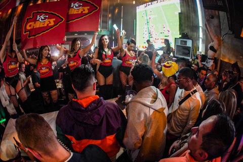 kansas city chiefs super bowl football players party lavo las vegas embed x