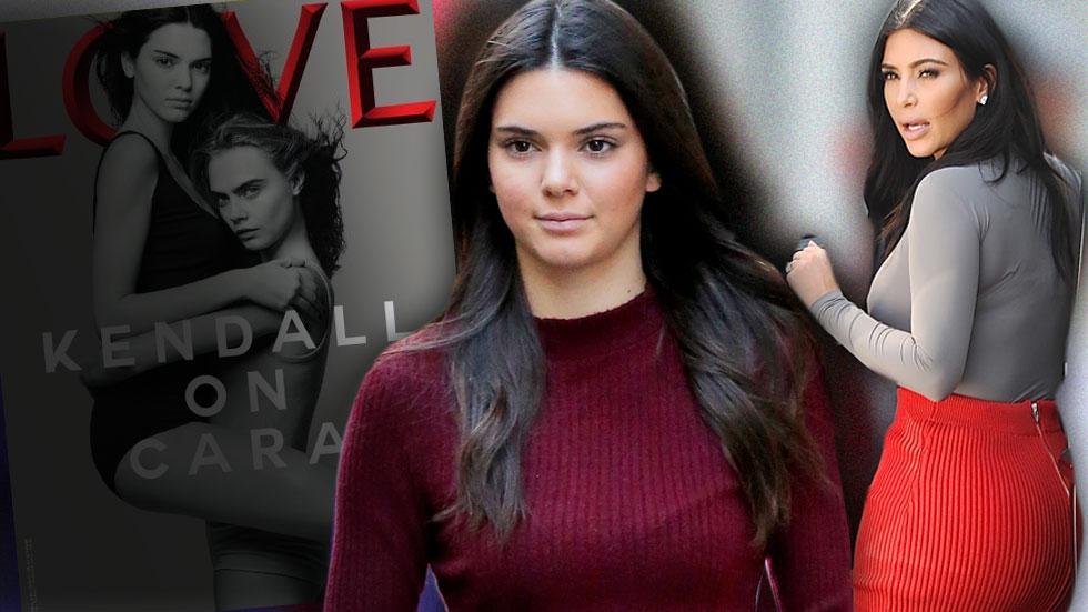 Kendall Disses Kim's Butt In Love Magazine Photo