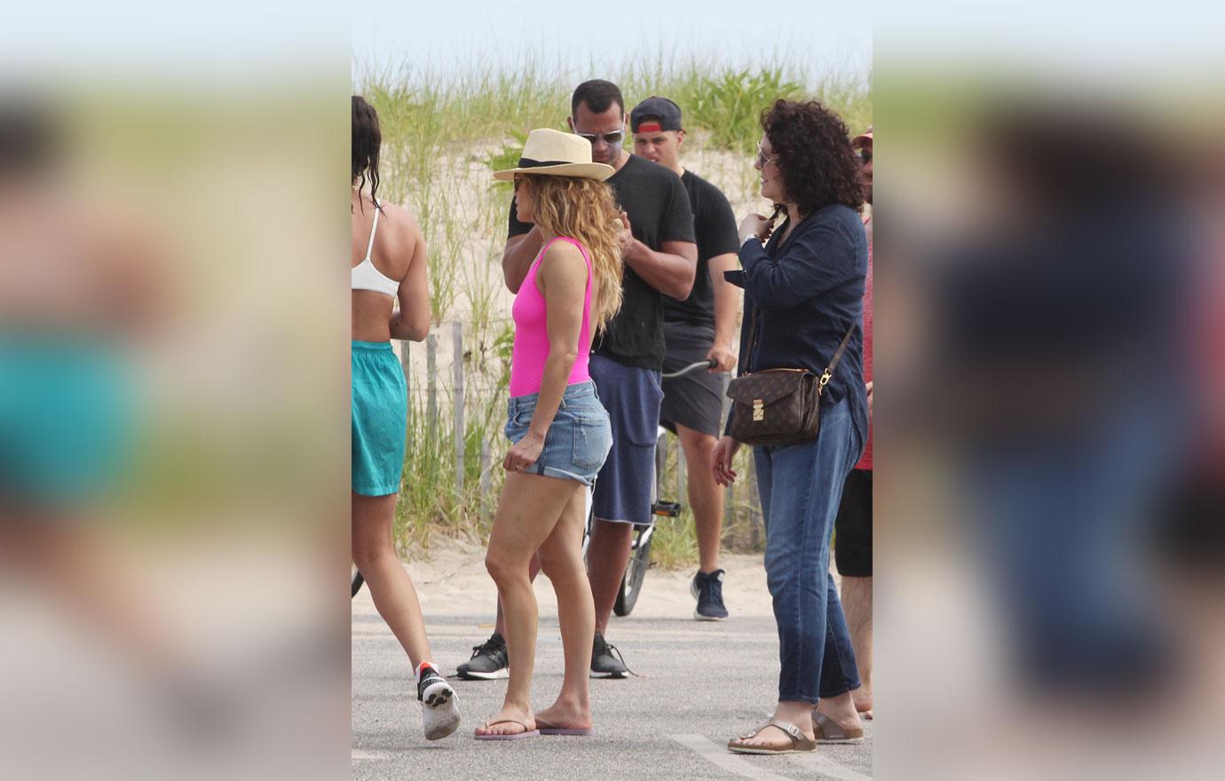 Jennifer Lopez Alex Rodriguez Family Beach Kids