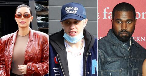 kim kardashian pete davidson private jet bahamas photos kanye west women balcony r