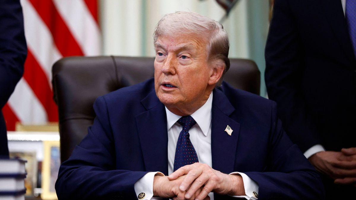 image of Trump described the test as 'very tough,' insisting he got every question right.
