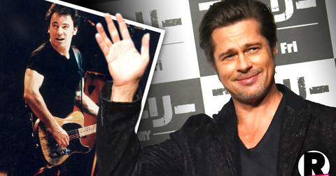 //brad pitt excited play his idol bruce springsteen pp sl