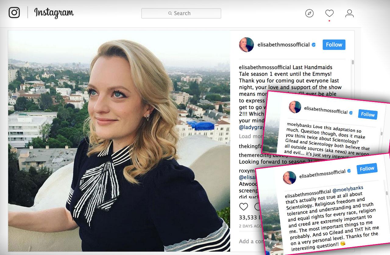 Elisabeth Moss Scientology Instagram