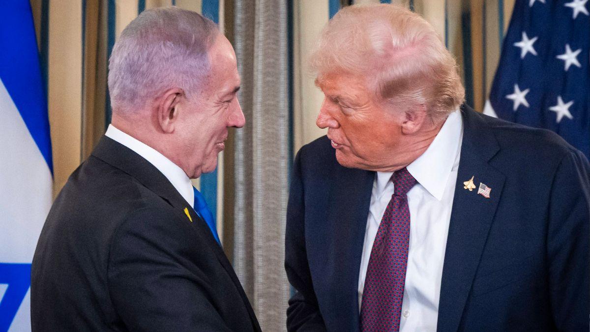 Photo of Donald Trump, Benjamin Netanyahu