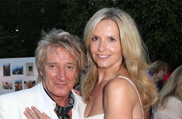 Rod Stewart Young Wife Penny Lancaster Renew Wedding Vows 