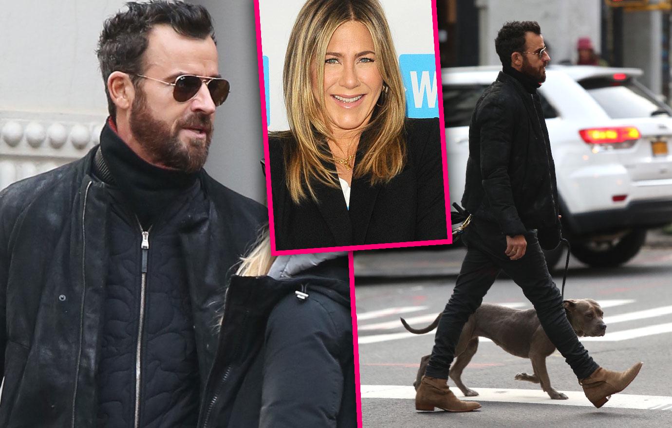 Justin Theroux Walks Dog After Jennifer Aniston Split Bachelor Life