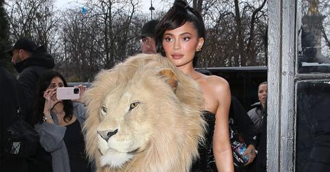 kylie jenner animal cruelty lion head dress fashion week pp