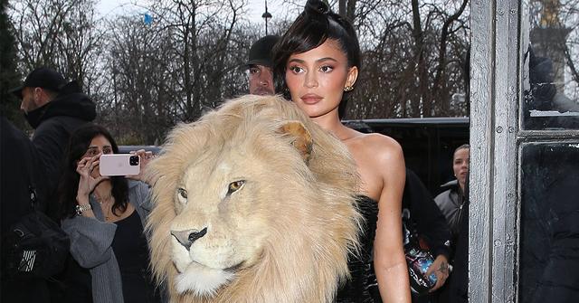 kylie jenner animal cruelty lion head dress fashion week pp