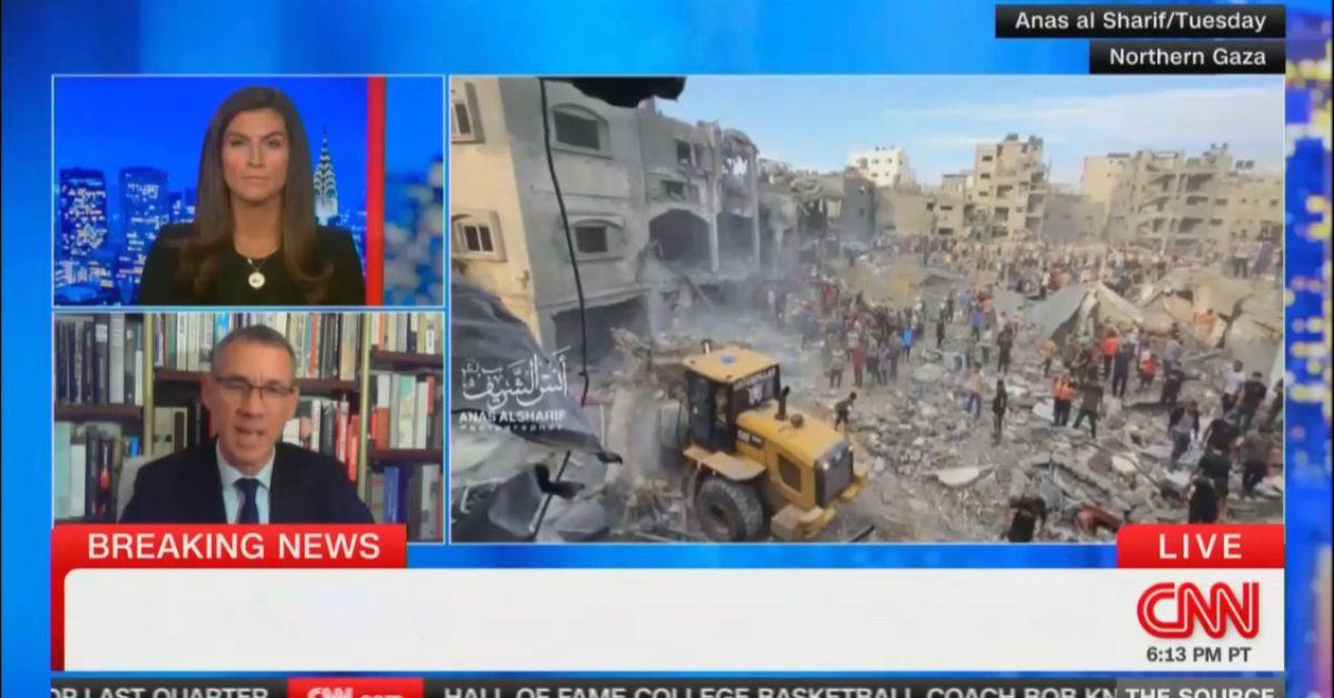 cnn kaitlan collins netanyahu advisor israeli airstrikes gaza camps