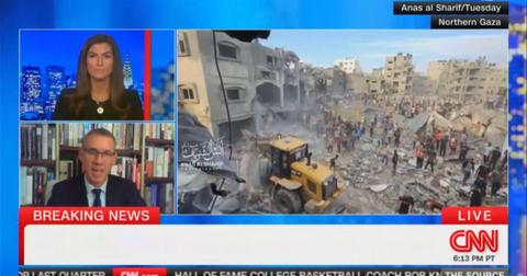 cnn kaitlan collins netanyahu advisor israeli airstrikes gaza camps