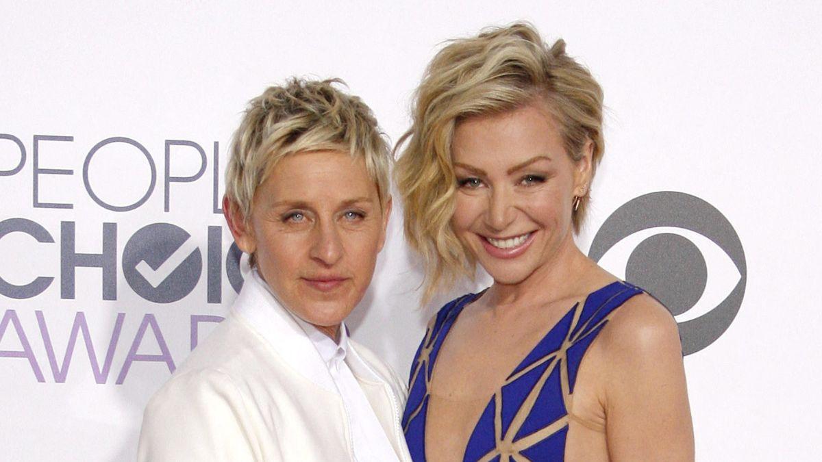 picture of ellen DeGeneres and Portia de Rossi