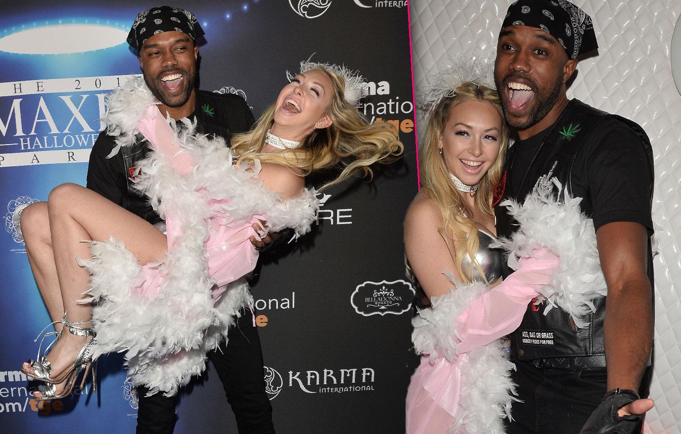 DeMario Jackson Picks Up Corinne Olympios Halloween Party Bikini