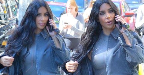 Kim Kardashian Silver Catsuit