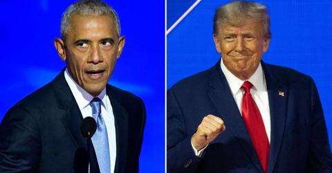 Photo of Barack Obama and Donald Trump.