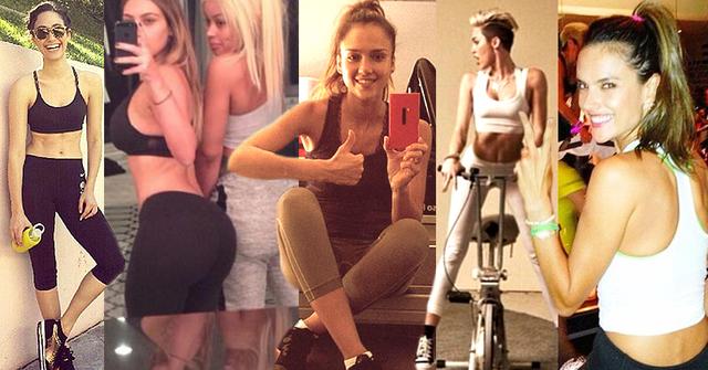 // celebrities show off their workout routines in gymstagrams pp sl