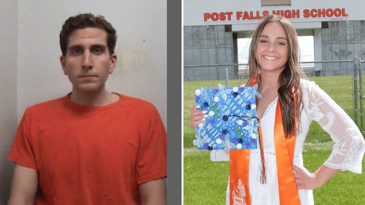 Split photo of Bryan Kohberger, Xana Kernodle