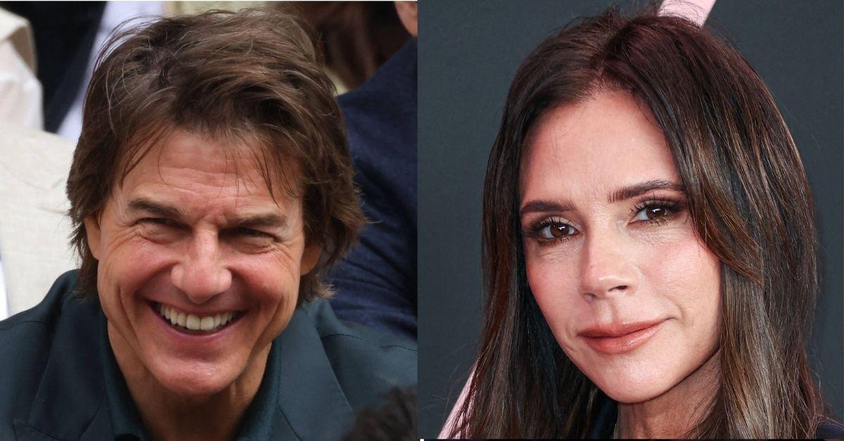 Split photo of Tom Cruise, Victoria Beckham