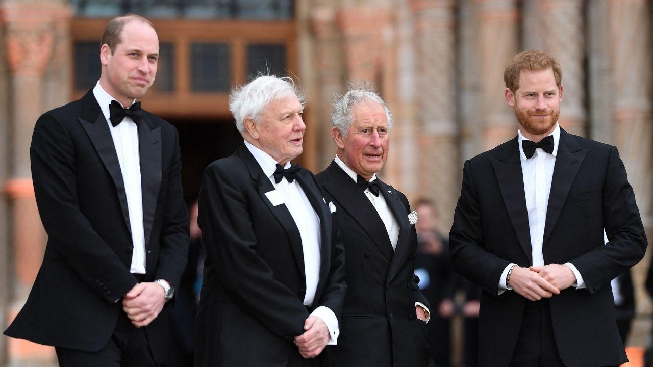 Photo of Prince William, David Attenborough, Prince Charles and Prince Harry