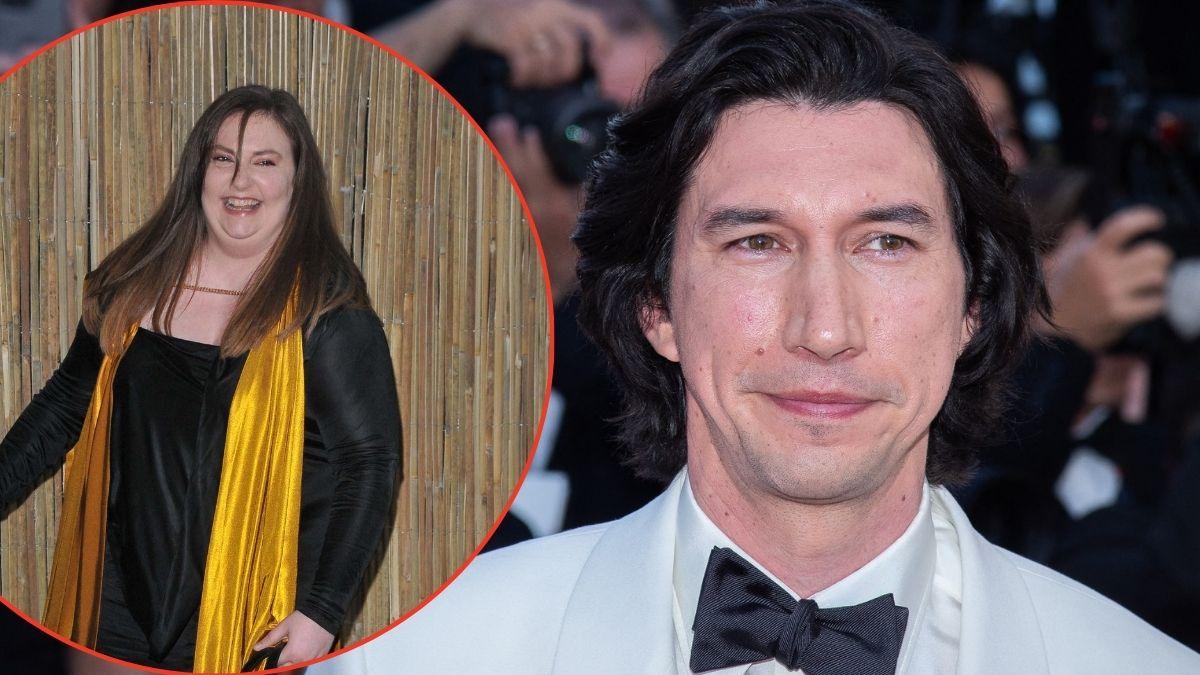Split photo of Lena Dunham and Adam Driver