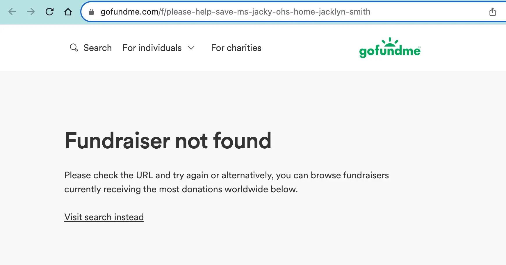 jacky ohs family deletes gofundme