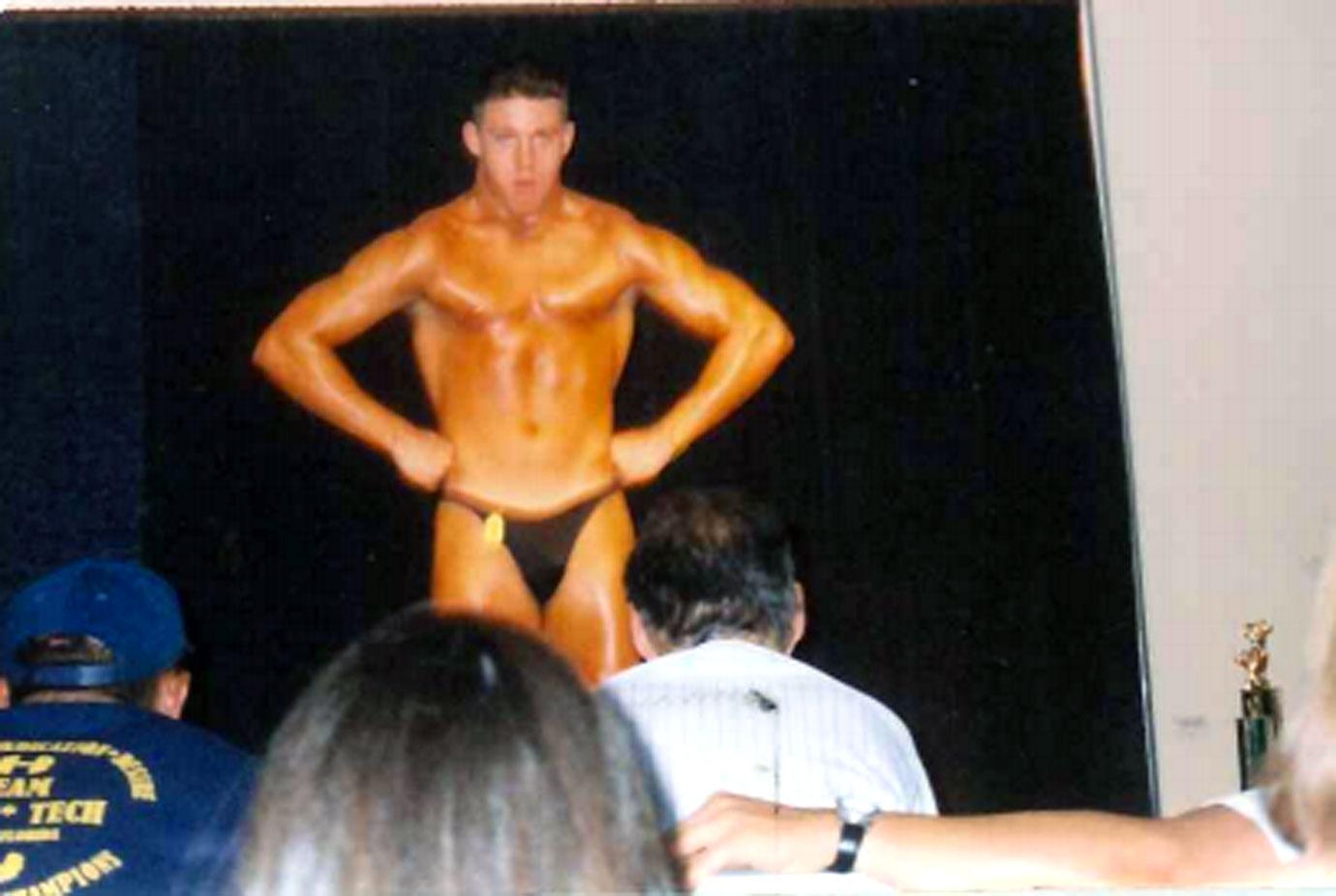 //Channing Tatum Strips High School Body Building Contest Photos Exposed