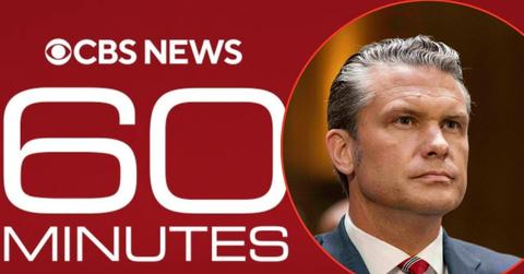 '60 Minutes' logo alongside a photo of Pete Hegseth