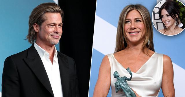 Courteney Cox Likes Posts Of Brad & Jennifer Aniston Embrace