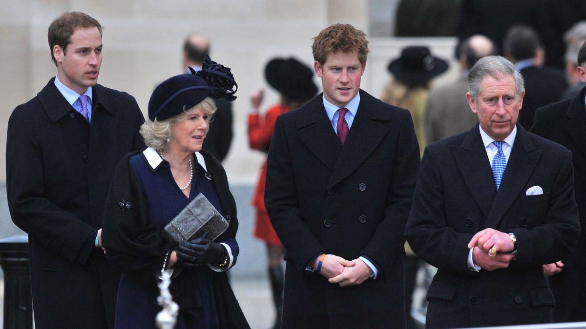 Photo of King Charles, Queen Camilla, Princes William and Harry