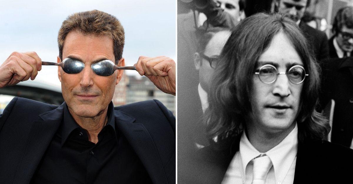 Composite photo of Uri Geller and John Lennon