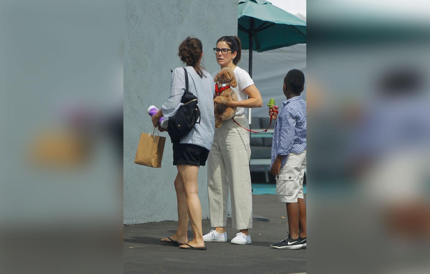 Sandra Bullock & Boyfriend Bryan Randall Out With Her Son Louis