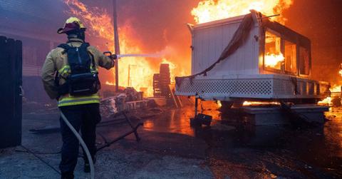 Composite picture of LA fires
