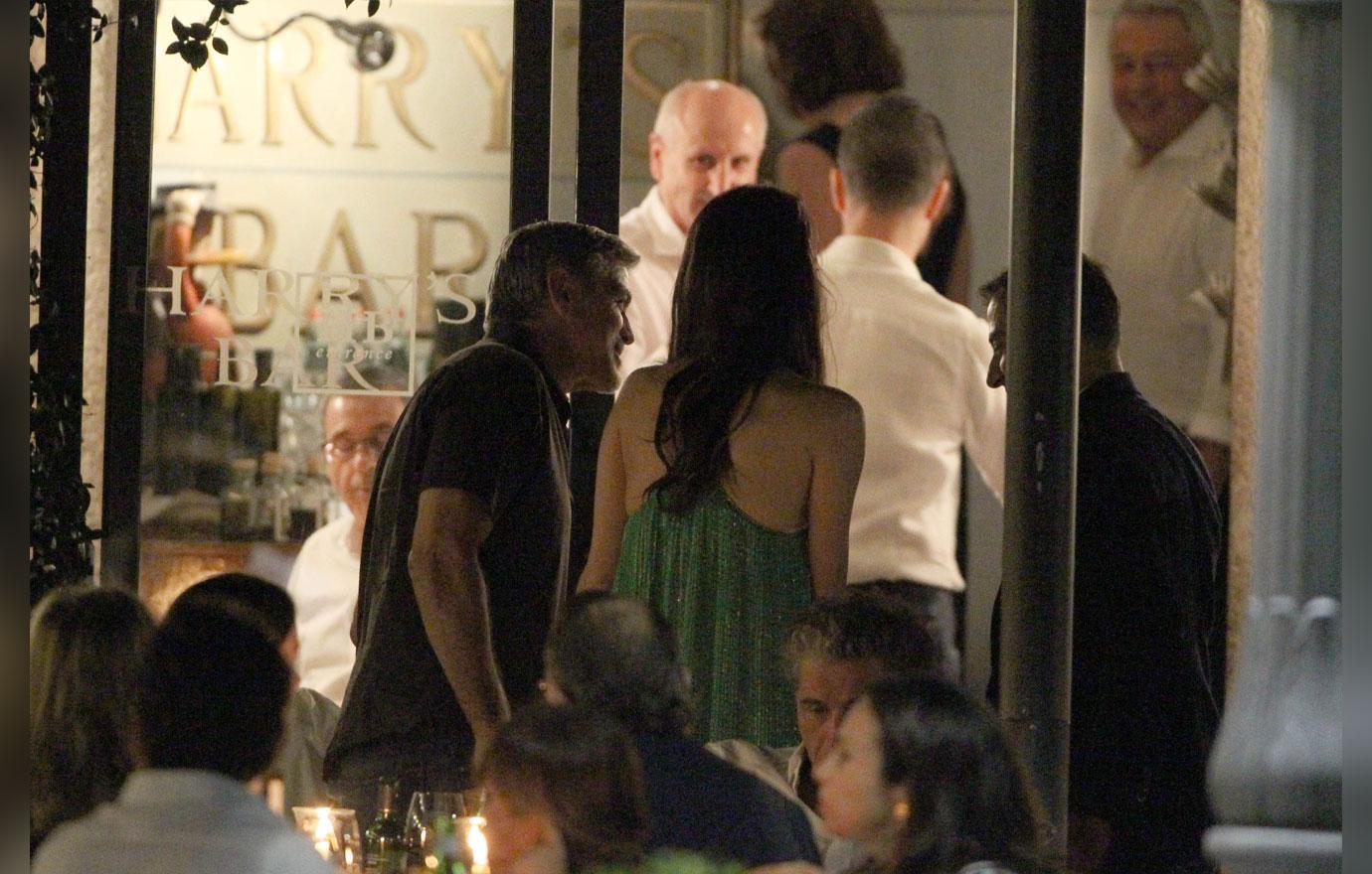 //George Clooney Amal Date Green Dress MEGA_