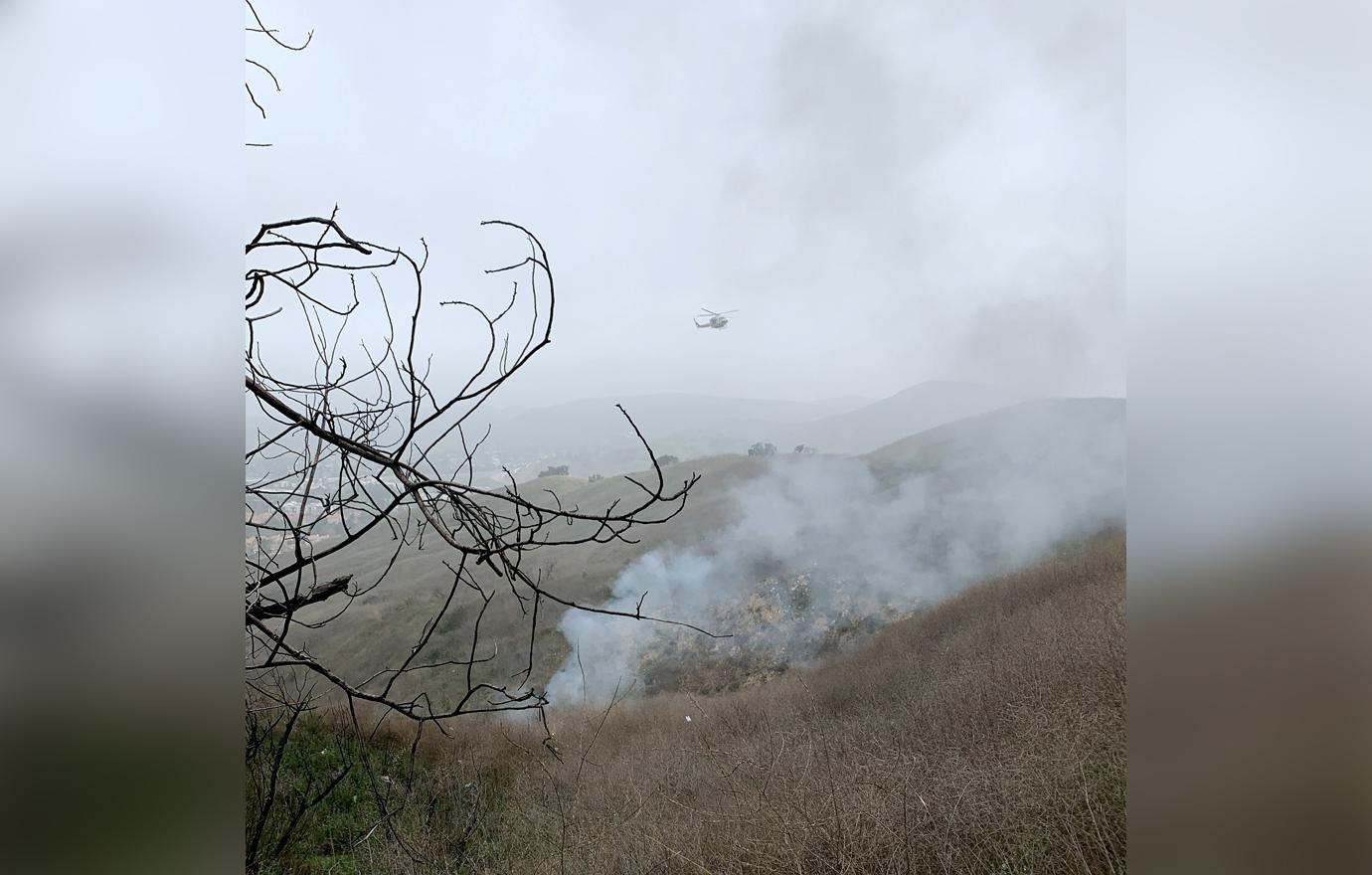 Kobe Bryant’s Fiery Helicopter Crash Photos From The Death Scene