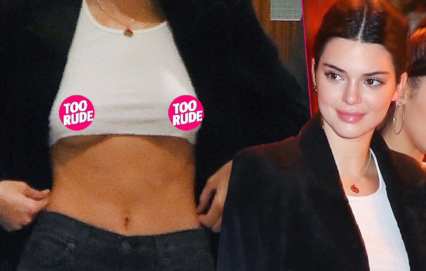 Kendall Jenner Bares Midriff