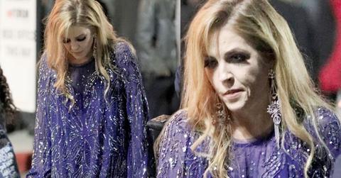 Lisa Marie Presley Guns N Roses Purple Dress