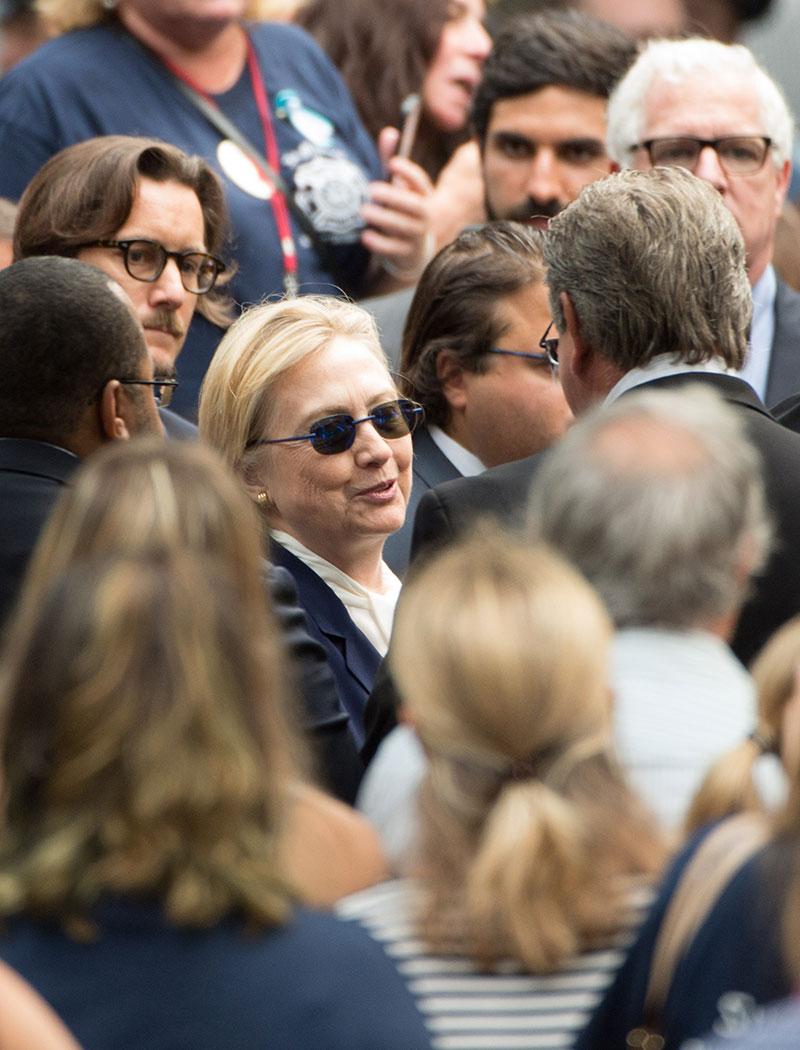 Hillary Clinton Stroke glasses 911 memorial