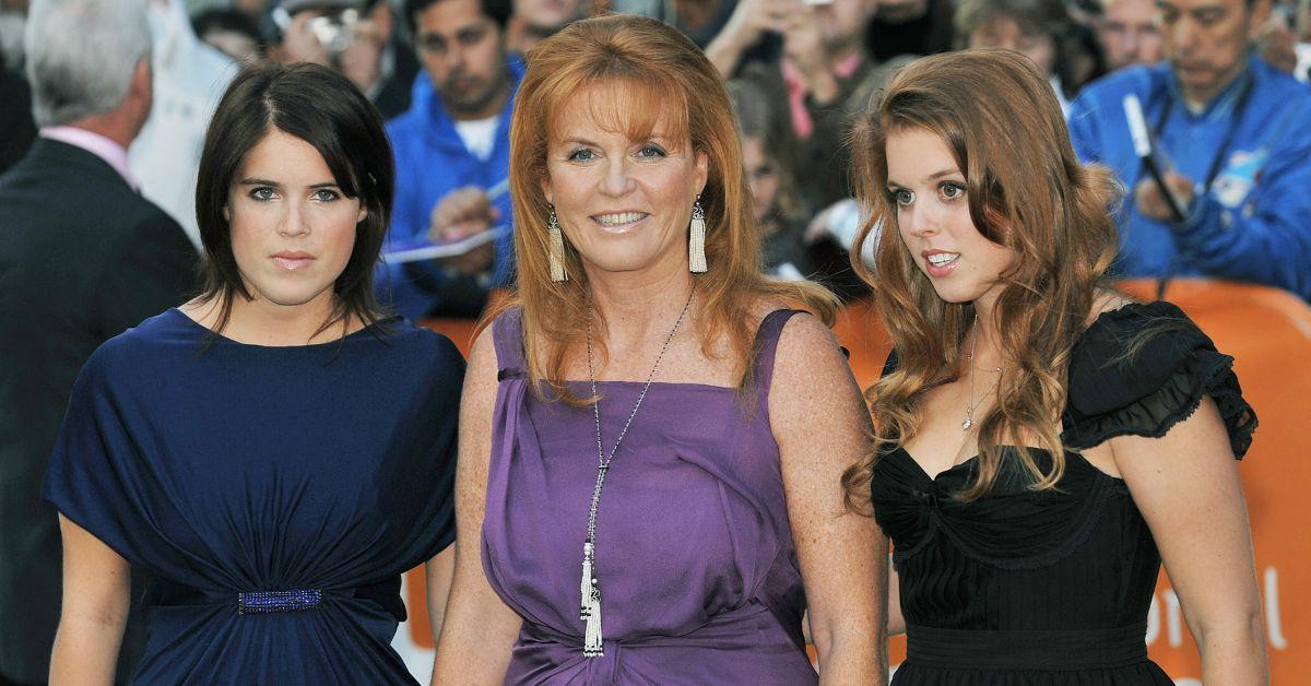 Photo of Sarah Ferguson, Princess Beatrice and Princess Eugenie