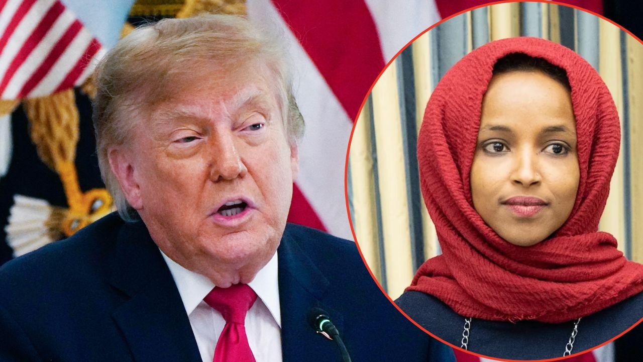 Photo of Donald Trump, Ilhan Omar