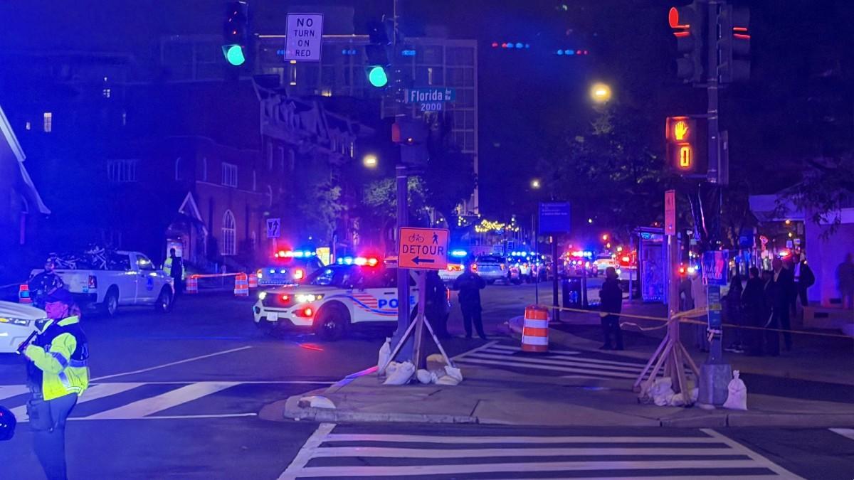 Outside, police had the area surrounding the hotel on lockdown.