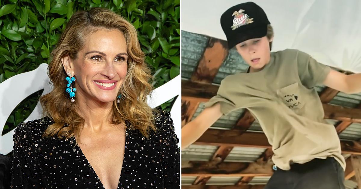 julia roberts son henry  skateboarding rare video instagram