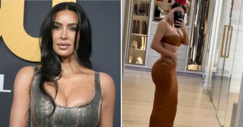 Split photo of Kim Kardashian
