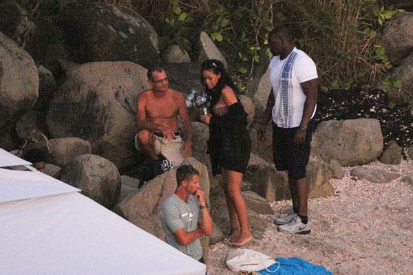 //rihanna beach St Barts drink