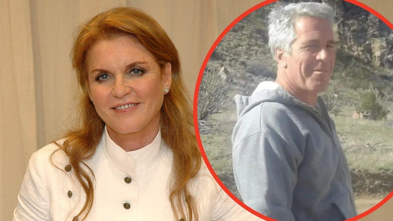 Split photos of Sarah Ferguson and Jeffrey Epstein