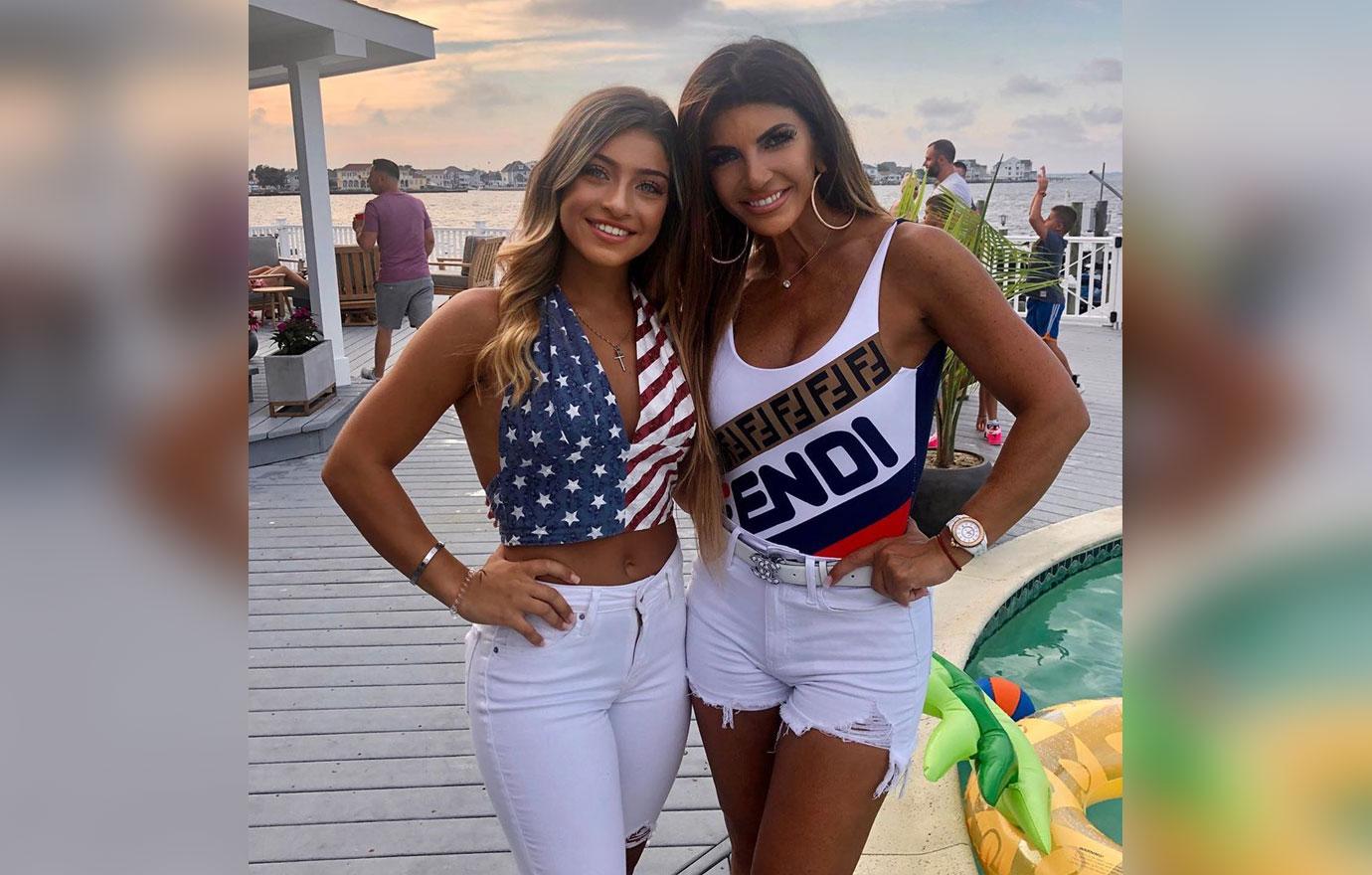 Teresa Giudice and Daughter at Beach