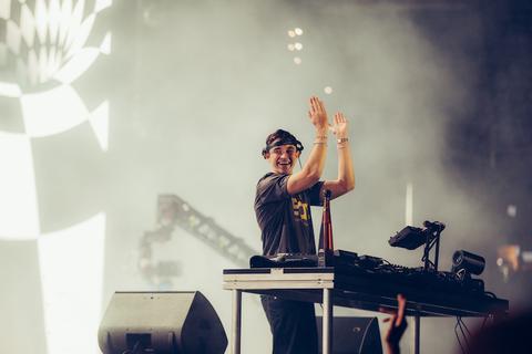 john summit celebrating his first stadium show with tequila don julio on stage during his dj set this weekend at bmo stadium in los angeles photo credit kevin sikorski