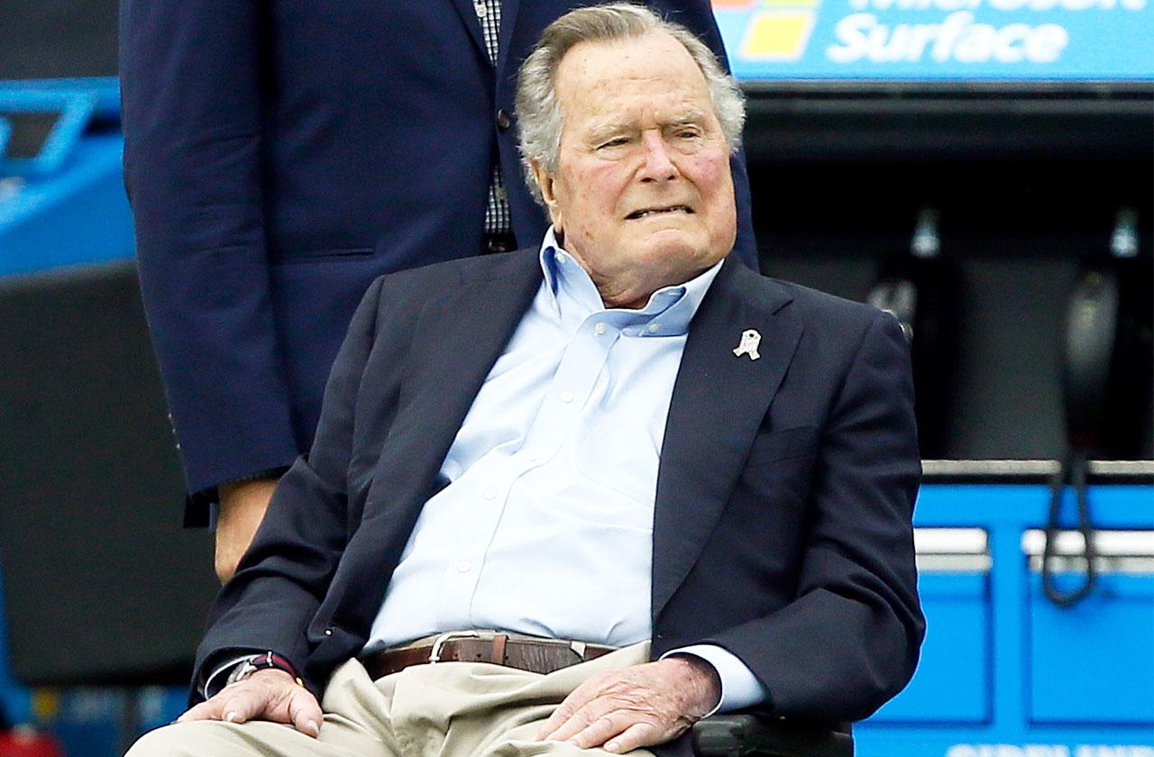 President George Hw Bush In Hospital Icu Days After Barbara Bush Death