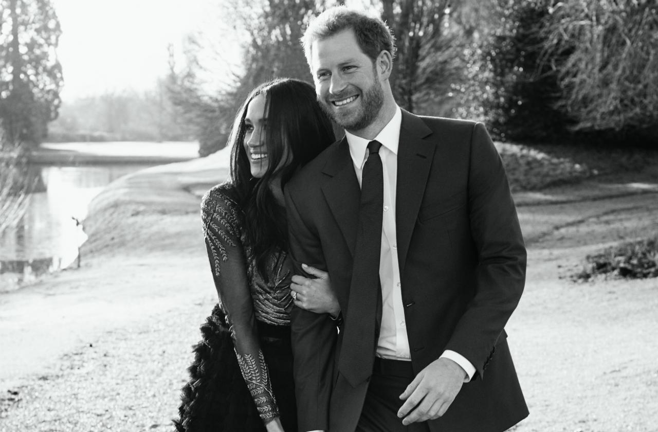 Prince Harry and Meghan Markle smile in official engagement photos