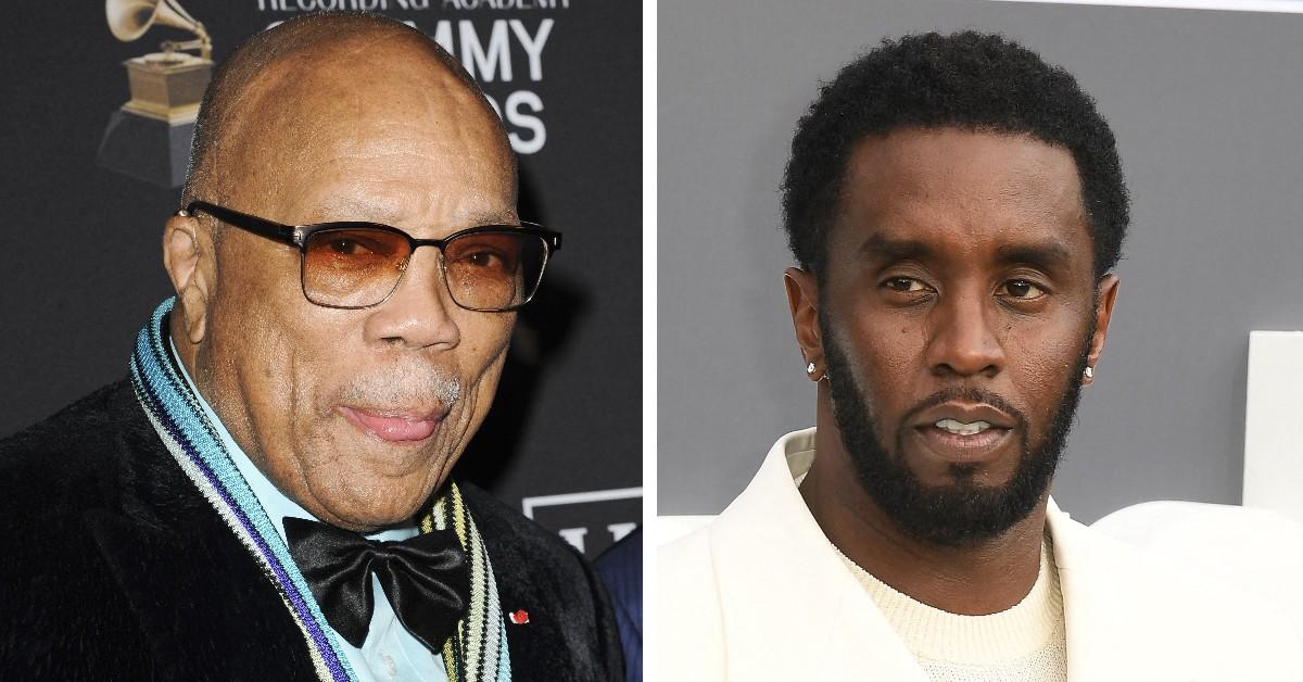 Split photo of Quincy Jones, Sean 'Diddy' Combs